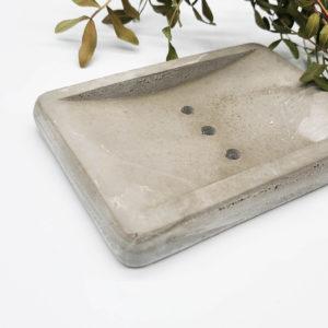 Rectangle Handmade Concrete / Cement Draining Soap Dish