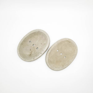 Oval Handmade Concrete Draining Soap Dish