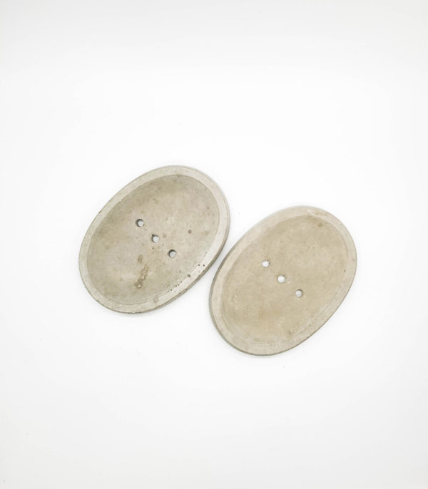 Oval Handmade Concrete Draining Soap Dish