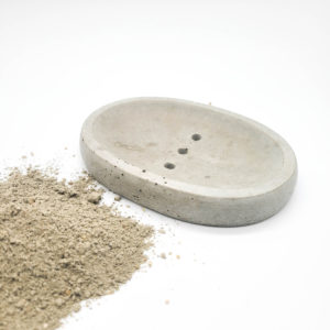 Oval Handmade Concrete Draining Soap Dish