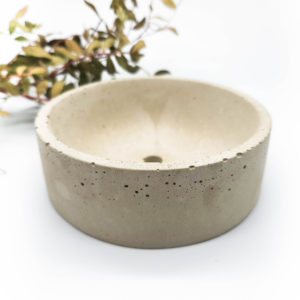 Round Concrete Modern Draining Soap Dish