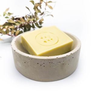 Round Concrete Modern Draining Soap Dish